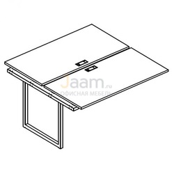 Мебель для персонала Секция стола рабочей станции на металлокаркасе QUATTRO Б4 174-1 БП