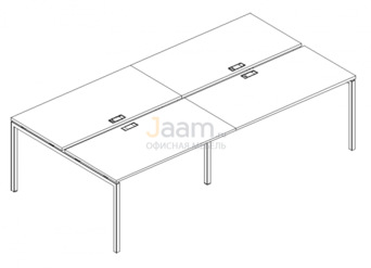 Мебель для персонала Рабочая станция на металлокаркасе DUE Б2 176-2 БП