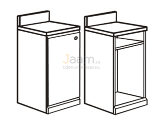 Мебель для гостиниц Офисная тумба с воротником под холодильник левая (для холодильника 60х60х85) R5213V