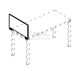 Мебель для персонала Экран настольный боковой/промежуточный ДСП с кронштейнами Б 854 БП