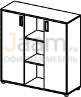 Мебель для персонала Шкаф-купе 3 уровня EUR ШР1x1Д-33