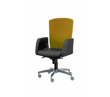 Кресло для руководителя Сигма/Д комбиниров. кожа стандарт/база алюминий