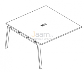 Стол для переговоров Секция стола для переговоров на металлокаркасе TRE Б3 136-1 БП