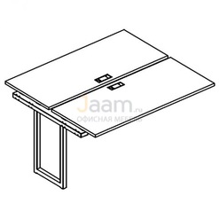 Мебель для персонала Секция стола рабочей станции на металлокаркасе QUATTRO Б4 170-1 БП