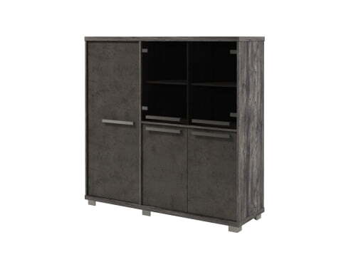 Шкаф трехсекционный с гардеробом, левый Vestar Z-33-01л 1556x500x1538 (Сосна Пасадена/Бетон Чикаго)