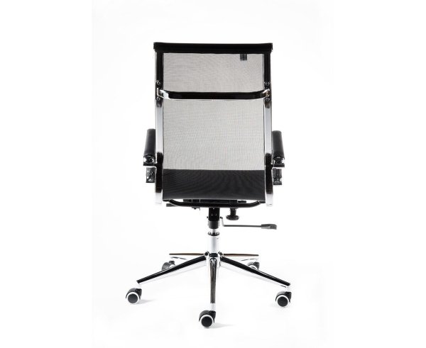 Кресло офисное / Хельмут / (black) сталь + хром / черная сетка