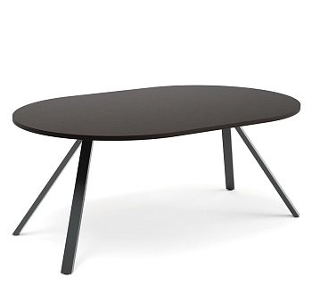 Стол переговорный опоры черные Fermo AS180B/W 1800x1200x750