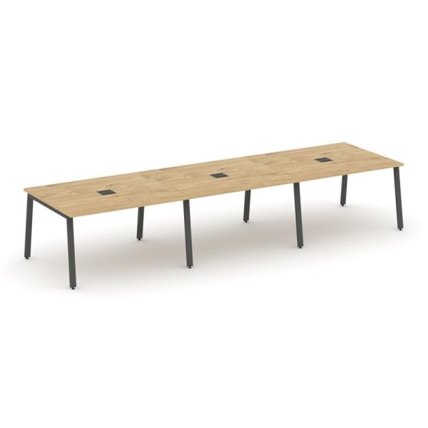 Стол переговорный SN-6A.SPRG-053 (4410х1180х750) (Тиквуд Светлый/Металл Антрацит)