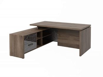 Стол руководителя с опорной тумбой Festus FB-117L.GG 1800x1700x750