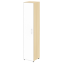 Шкаф для документов узкий со стеклом белым LT.SU-1.10 R (L) white