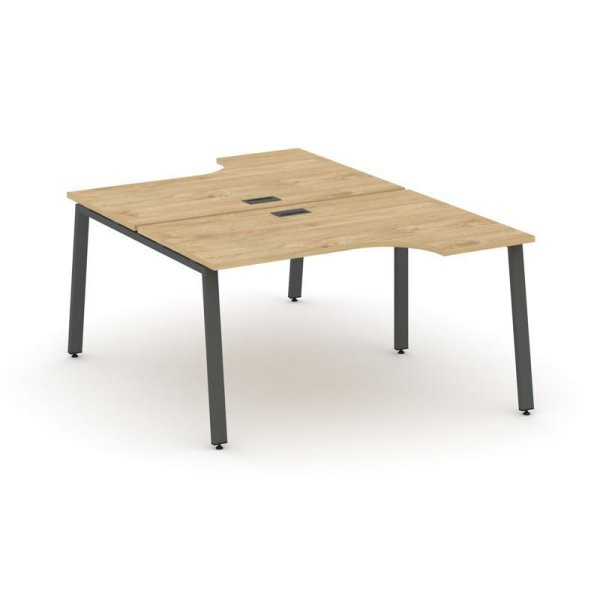 Рабочая станция эргономичная SN-6A.DRPA-011 (1380х1432/1992х750) (Тиквуд Светлый/Металл Антрацит)