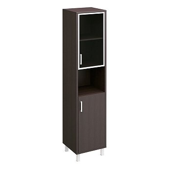 Шкаф правый двери стекло + ДСП без замка + ниша Борн B 431-820 480x450x2074