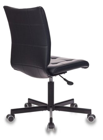 Кресло CH-330M черный Leather Black эко.кожа крестов. металл черный (Черный)