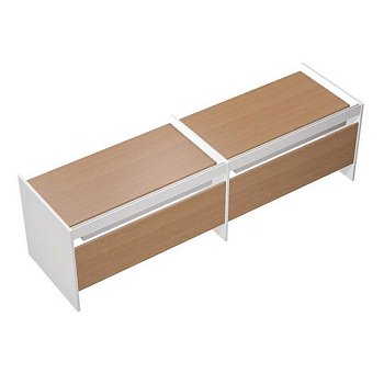 Рабочая станция на опорах ДСП (2х120) c ProSystem Profiquadro КВ 1201-2 БВ 2475x806x835