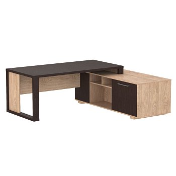 Стол руководителя на опорной тумбе, правый Alto ACT 2118 R 2100x1800x750