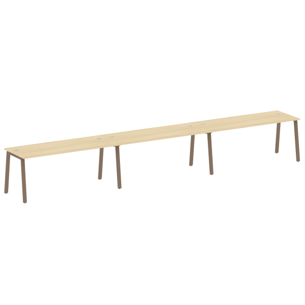 Рабочая станция на 3 рабочих места на А-образном м/к Metal System Style БА.СМ-3.5 5400x720x750
