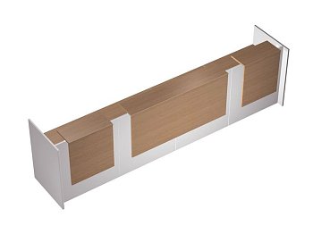 Стойка ресепшн прямая с 2-мя вырезами PROFIQUADRO КВ 0805 4050x806x1164