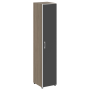 Шкаф для документов узкий со стеклом черным LT.SU-1.10 R (R) black