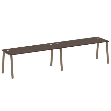 Рабочая станция на 2 рабочих места на А-образном м/к Metal System Style БА.СМ-2.5 3600x720x750