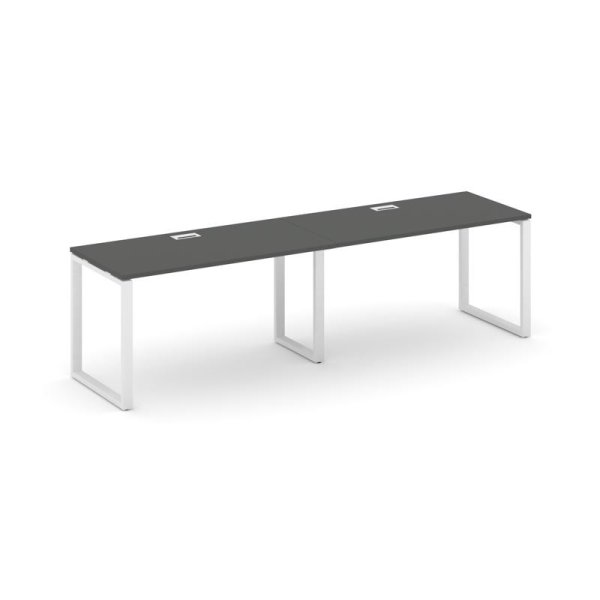 Рабочая станция 1 сторонняя SN-6O.ORS-004 (3160х600х750) (Антрацит/Металл Белый)