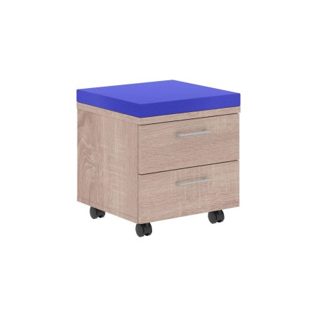 Тумба мобильная подушка синяя Xten XMC-2D + XMC-2D-3 465x450x504 (Дуб Сонома)
