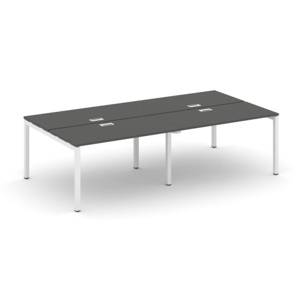Рабочая станция 2-х сторонняя SN-5P.DRS-054 (3160х1632х750) (Антрацит/Металл Белый)