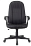 Кресло руководителя T-898 черный Leather Black эко.кожа крестов. пластик