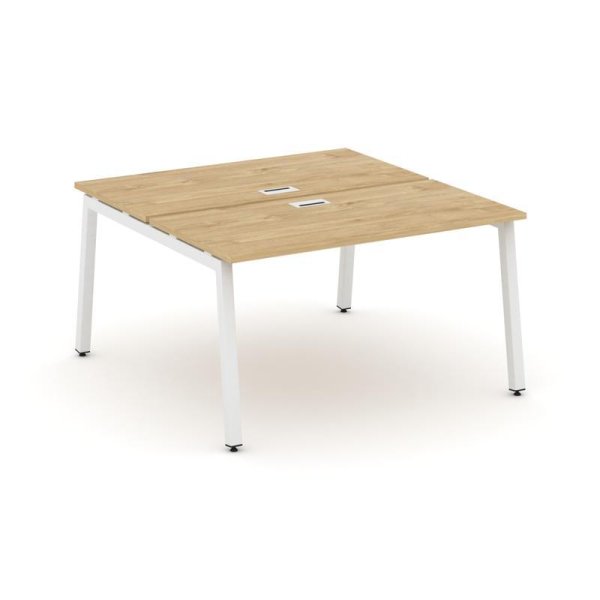Рабочая станция 2-х сторонняя SN-5A.DRS-001 (980х1232х750) (Тиквуд Светлый/Металл Белый)