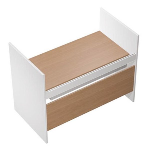 Стол письменный на высоких опорах ДСП c ProSystem Profiquadro КВ 1210 БВ 1250x806x1114 (Белый премиум / Вишня скандинавская)