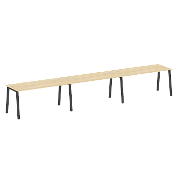 Рабочая станция на 3 рабочих места на А-образном м/к Metal System Style БА.СМ-3.4 4800x720x750