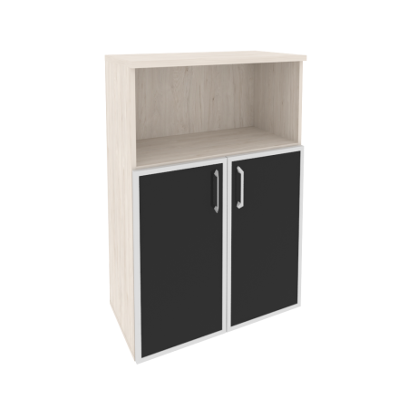 Шкаф средний широкий Onix O.ST-2.2R 800x420x1207 (Денвер Светлый/Черный)