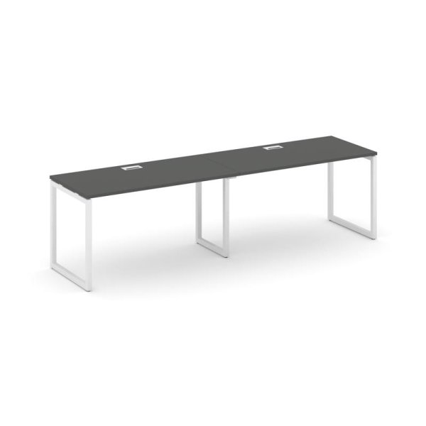 Рабочая станция 1 сторонняя SN-4O.ORS-004 (3160х600х750) (Антрацит/Металл Белый)