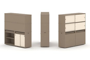 Тумба двойная + высокая надставка ES.NB.2V-14 (1500х410х1520)
