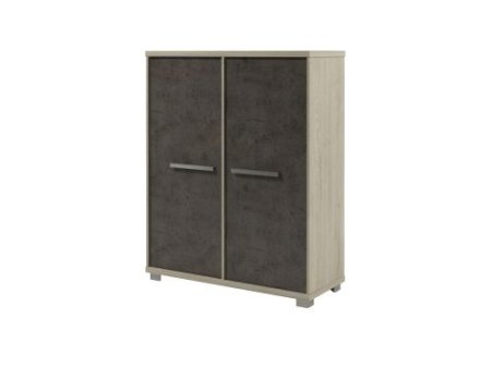 Шкаф двухсекционный Vestar Z-32-11 1232x500x1538 (Дуб Галифакс белый/Бетон Чикаго)