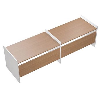 Рабочая станция на опорах ДСП (2х140) Profiquadro КВ 1208-2 БВ 2875x806x835
