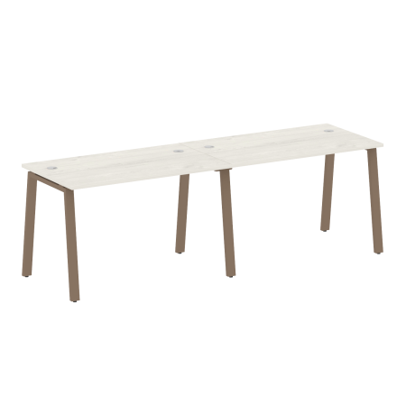 Рабочая станция на 2 рабочих места на А-образном м/к Metal System Style БА.СМ-2.2 2400x720x750