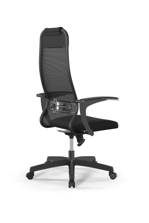 Кресло для руководителя Метта Sit 10 B1-111U - X2+UMF(X1) /Ub00/Wh00/U0mL-b(M09.B02.G15.W01) (Черный)
