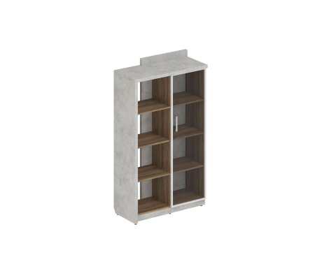 Шкаф (Комплект № 4 Wood&Stone СФ-534102 + СФ-535514 1037x454x1770 (Дуб Чарльстон/Бетон Чикаго)