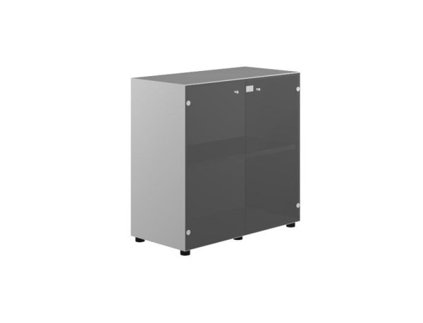 Шкаф низкий, стекло темно-серое без рамы Z2 COEV86B 860x450x860 (Орех каналетто)