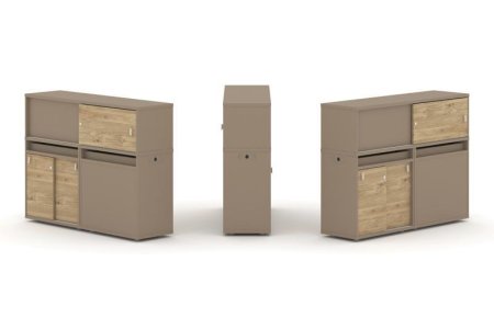 Тумба двойная + низкая надставка ES.NB.2N-21 (1500х410х1135)