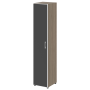 Шкаф для документов узкий со стеклом черным LT.SU-1.10 R (L) black