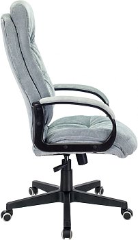 Кресло руководителя CH-824 Fabric серо-голубой Light-28 крестов. пластик