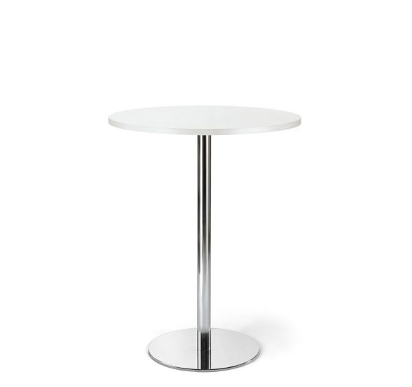 Стол барный 80/105 CAFE 80x105 W3 800х800х1050 (Белый/Хром)