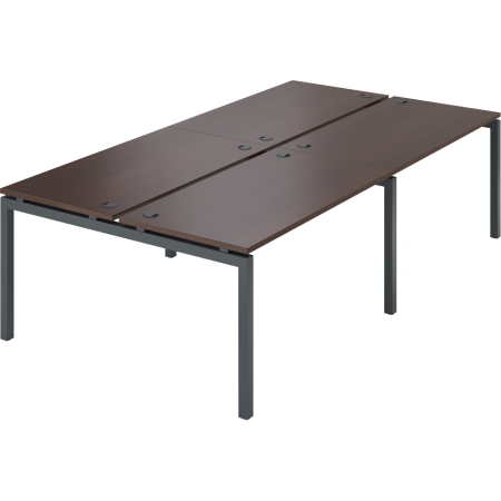Стол на металлокаркасе для заседаний Арго-М АМП-280 2800x1236x760 (Дуб венге/Антрацит)