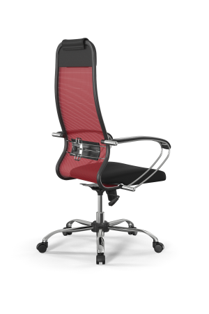 Кресло для руководителя Метта Sit 10 B1-180K - X2+UMF(X1) /Um00/Wh00/K1cL(M09.B21.G20.W01) (Красный | Черный)