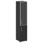 Шкаф для документов узкий со стеклом черным LT.SU-1.2 R (R) black