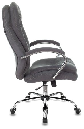Кресло руководителя T-9950SL Fabric серый Alfa 44 крестов. металл хром (Серый)