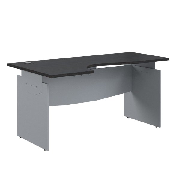 Стол эргономичный левый Offix-new OCET 169L 1600x860x750 (Легно темный/металлик)