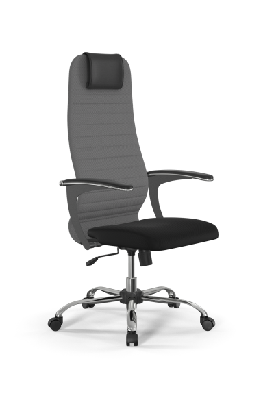 Кресло для руководителя Метта Sit 8 B1-10U - UMF(X1) /Uh02/Wh00/U0mL-b(M09.B21.G20.W01) (Светло-серый | Черный)