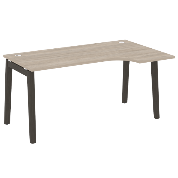 Стол эргономичный правый на деревянных опорах Onix Wood OW.SA-1R 1580x980x750